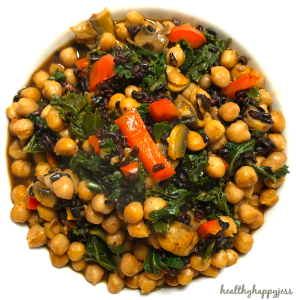 Bowl of Chickpea Mushroom Yumminess 